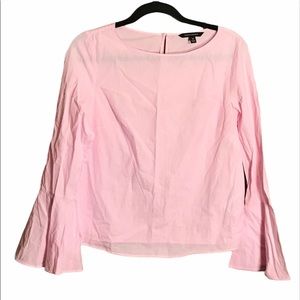 NWOT banana Republic pink fluted bell sleeves blouse Size medium
